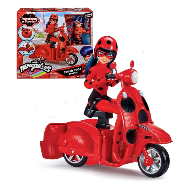 Scooter Miraculous Ladybug Switchn Go - Poupe articule 26cm - P50668