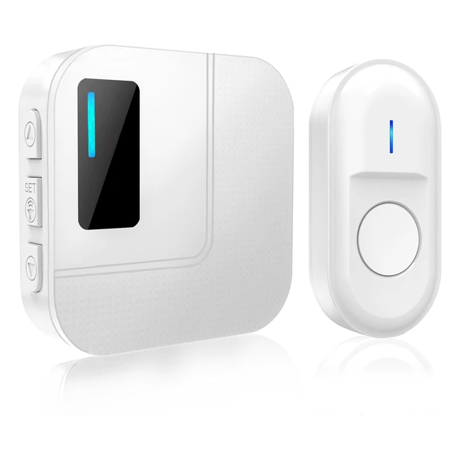 Timbre Inalámbrico Exterior Impermeable 300m Alcance IP55 55 Melodías Ajustables