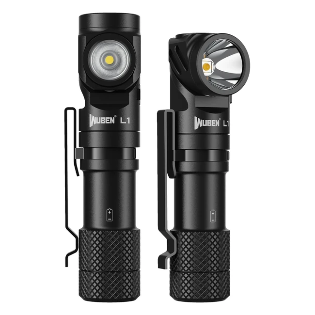 Wuben L1 Taschenlampe LED wiederaufladbar extrem hell 2000 Lumen Batteriebetriebene Doppellampen taktische Taschenlampe wasserdichte Taschenlampe für Outdoor-Notfälle Camping P9