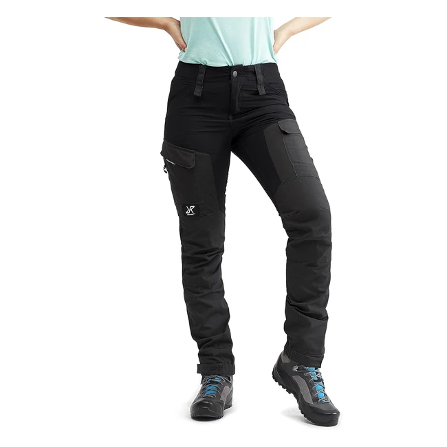 RevolutionRace Damen RVRC GP Pants - Hochwertige Outdoorhose für Damen - Jet Black