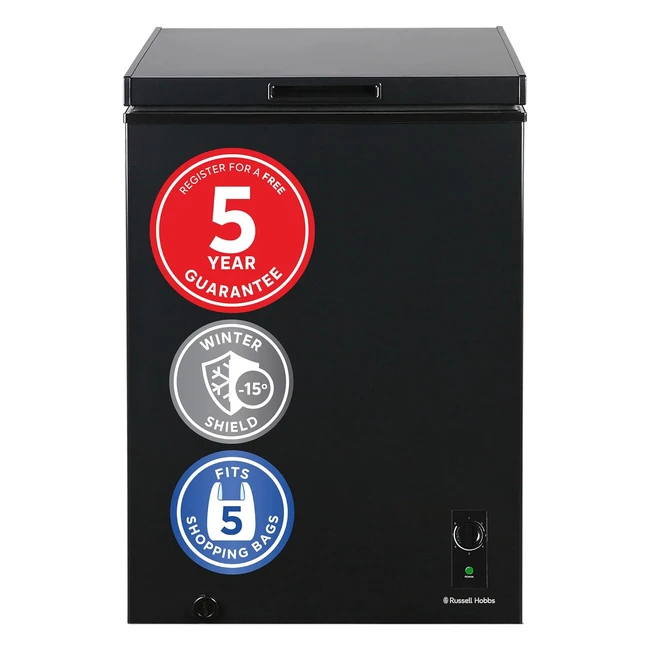 Russell Hobbs RH99CF1001B 99L Chest Freezer Black - Energy Efficient - Garage Safe