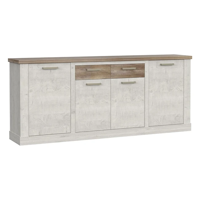 forte duro Kommode 4 tren 2 schubladen holzwerkstoff pine wei antikeiche 2128 x 903 x 413 cm