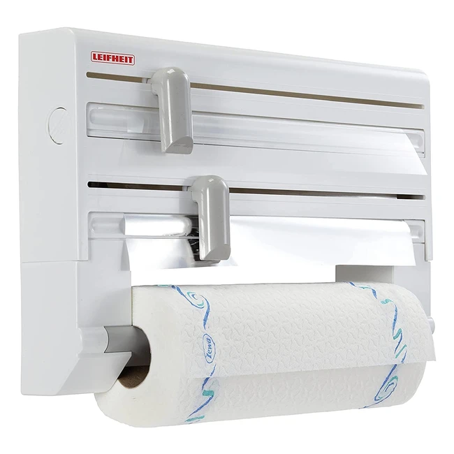 Leifheit Parat Comfortline 25703 Wandrollenhalter Weiß - Aluminiumfolie & Frischhaltefolie schneiden