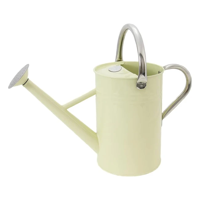 Kent Stowe 45L Metal Watering Can Vintage Cream Rust-Resistant Galvanised Handle Detachable Rose Classic Garden Tools