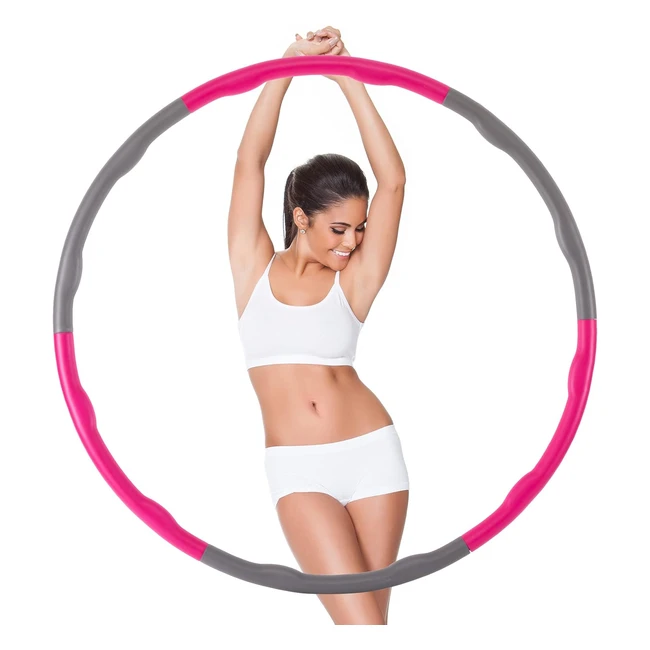 Ultrasport Hula Hoop 6 Pieces Back Abdominal Muscles Foam Easy Assembly