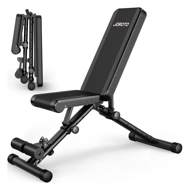 Joroto Verstellbare Hantelbank MD35 - Klappbare Bauch Folding - 318 kg Belastung