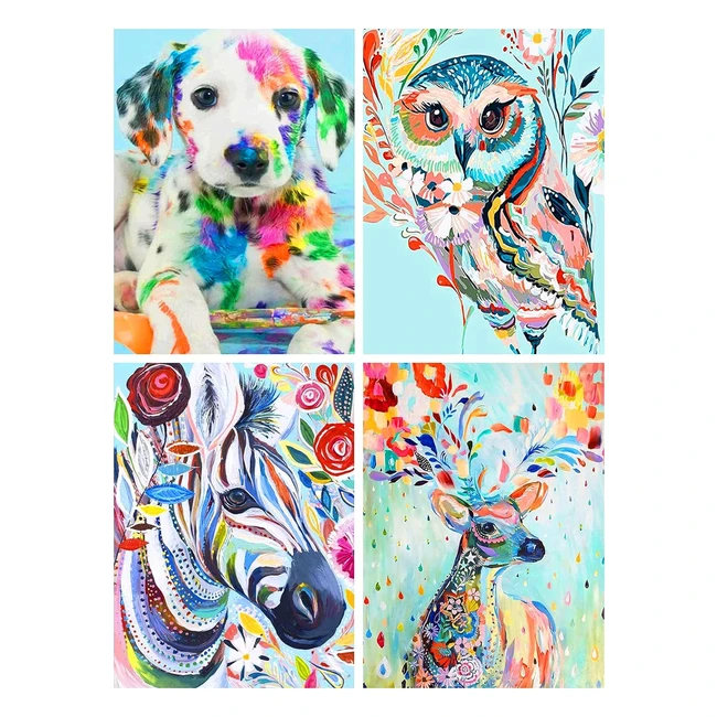 Kit Completo Pintura Diamante 5D Animales Adultos Nios - Qhui BHO