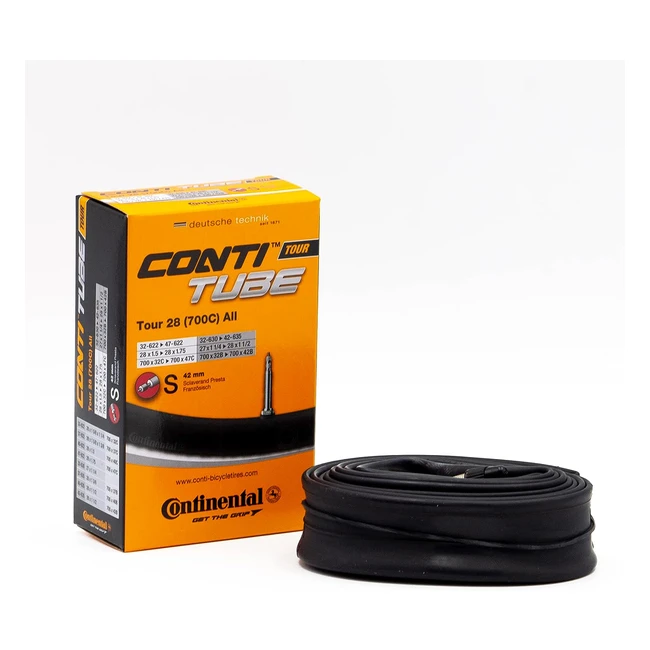 Camera d'aria Continental 182031 Unisex Adulto Nero - Tubo interno 326224762242635