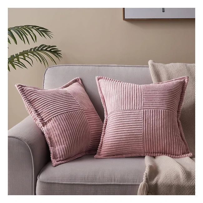 Funda de Cojín Topfinel 40x40 - Estilo Moderno - Rosa Polvo - 2 Piezas