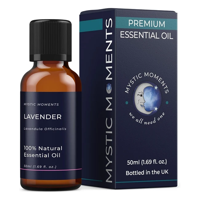 Olio Essenziale di Lavanda 50ml - Mystic Moments - Olio Naturale per Aromaterapia e Massaggio