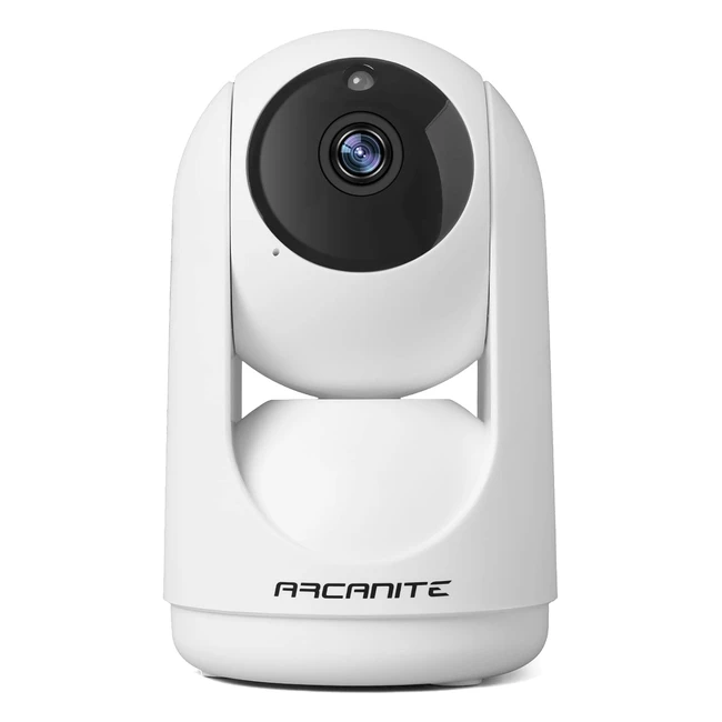 Arcanite 1080p Wireless Home Security WiFi IP Kamera - Baby & Haustier Überwachung - Fernbedienung - Nachtsicht - Audio - MicroSD Slot - Weiß