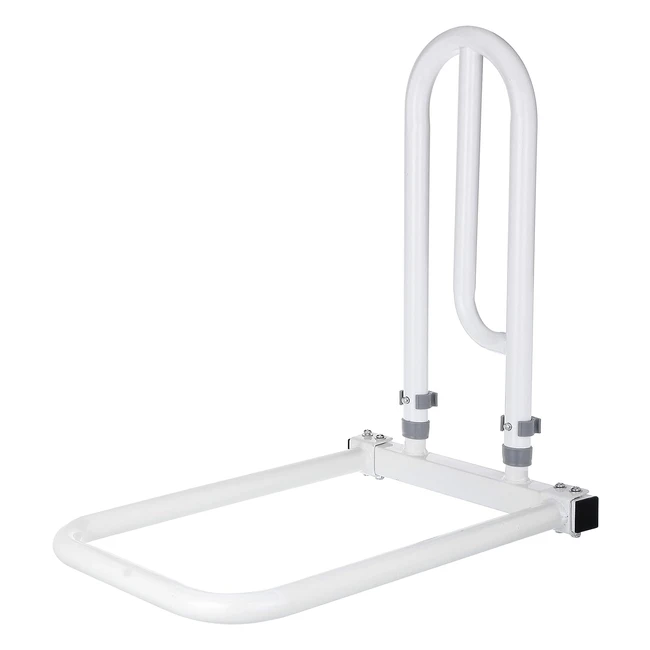 Ayuda para incorporarse de la cama Alberts 140496 - Agarre de acero recubierto plástico blanco