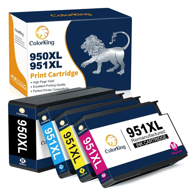 Colorking Remanufacturado 950XL 951XL Cartuchos de Tinta Reemplazo HP Officejet Pro 8600 8620 8610