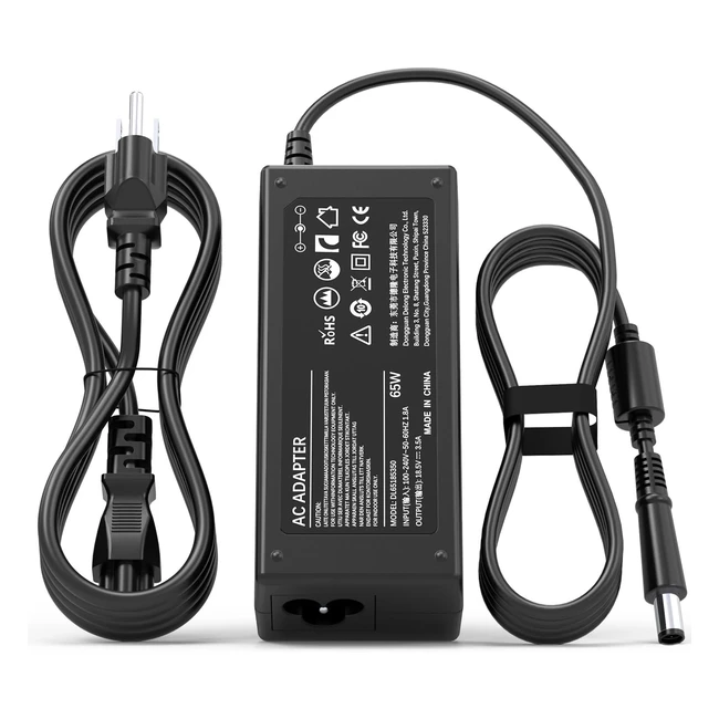 Chargeur HP 65W Pavilion DV6 DV7 DV5 DV4 G6 G62 G60 G7 8460p 8470p 8470w 6570b 2560p 4540s ProBook EliteBook 840 820 G1 G2 Compaq 6720s Adaptateur Secteur