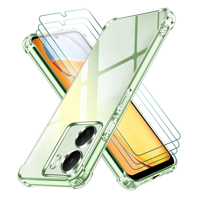 iVoler Coque Xiaomi Redmi 13C Poco C65 4 en 1 Verre Trempé Transparent