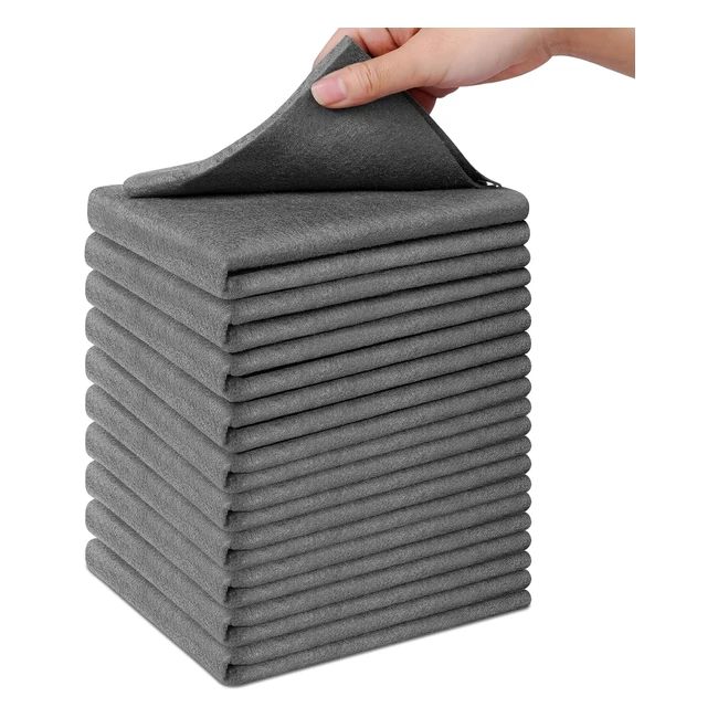Vicloon Panni Magici Ispessiti 10 Pezzi - Panni Pulizia Microfibra Senza Aloni - Riutilizzabili per Finestra Specchio Vetro Auto Ufficio Casa