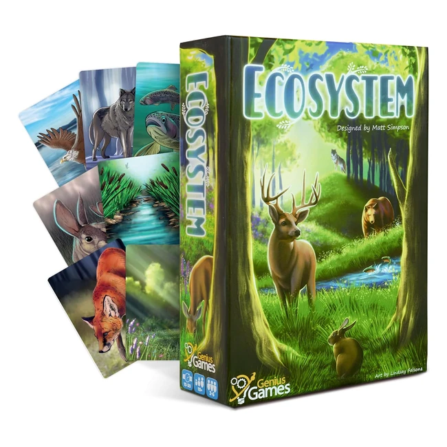Genius Games 74568 Ecosystem Ecology Board Game - Educational Wildlife Nature Biology Animal Food Chain Habitat