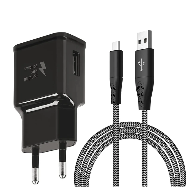 Chargeur rapide secteur USB Type C 2m nylon pour Samsung Galaxy S8 S8 Plus S9 S10 S10 Plus S10e 5G S20 S21 S22 A50 A51 A40 A30 A20E Z Flip3 Fold2