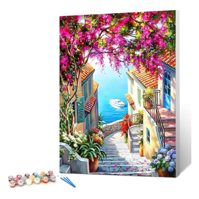 Kit pittura acrilica adulti principianti - Gelrovaled Flower Town - 30x40cm