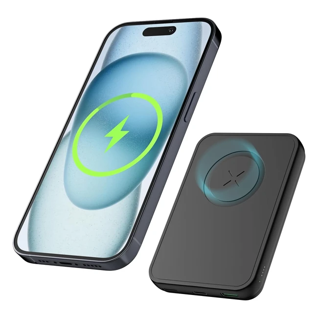 Caricatore Portatile Magnetico 10000mAh Wireless - iPhone 12/13/14 Serie - Nero