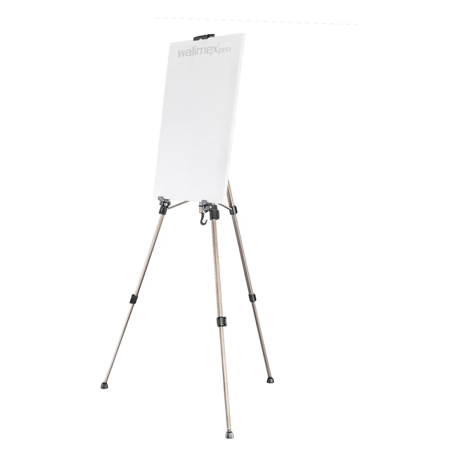 Walimex Pro Malstaffelei M 52155 cm Aluminium - Atelierstaffelei Tischstaffelei Feldstaffelei - Leinwände bis 74 cm Höhe - Tragfähigkeit ca. 6 kg