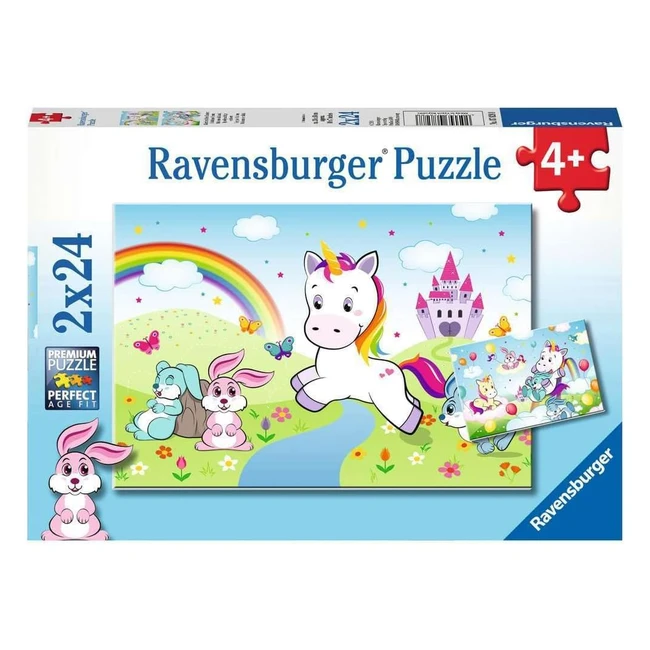 Ravensburger Licorne Féérique 07828 Multicolore - Puzzle Enfants 2x24 pièces