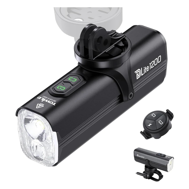 Towild 1800 Lumen Luci Bici Dlite1800 - Luce Anteriore Ricaricabile Tipo C