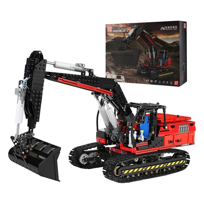 Escavatore Cingolato Motorizzato Telecomandato Mould King 17033 - Kit di Costruzione Veicolo Scavatore per Bambini 8+