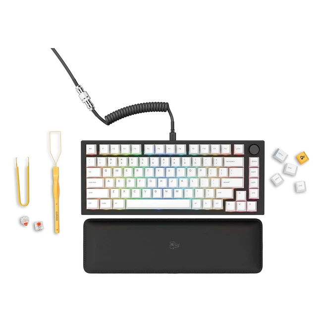 Clavier de jeu Glorious GMMK Pro 75 - Modulaire TKL - RGB - Switches Linéaires Hotswappables