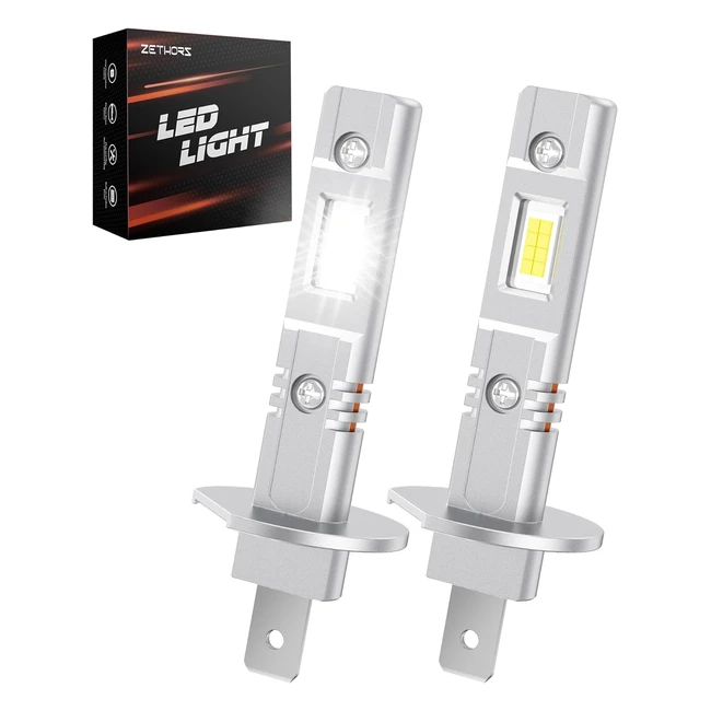 Zethors 2024 Lampadine LED H1 Fari 60W 16000lm 6000K Bianco - Plug and Play