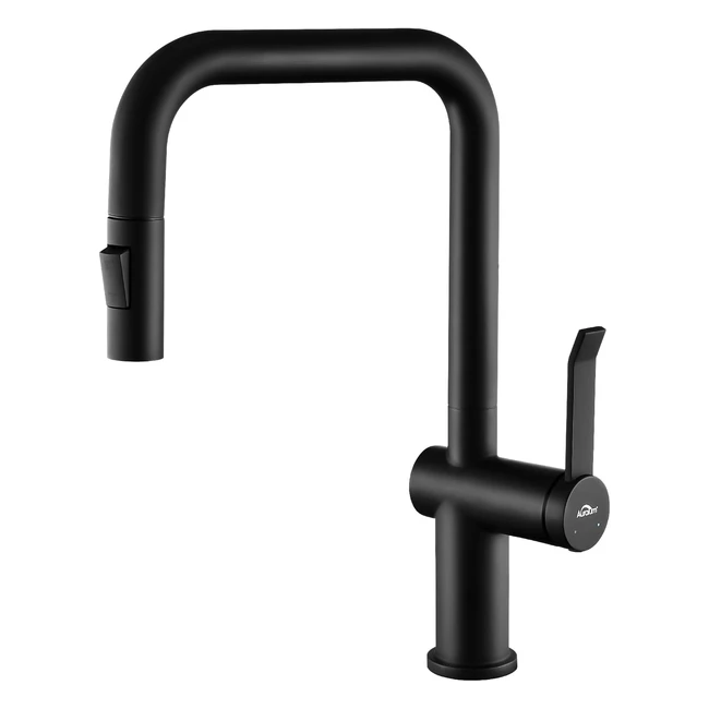 Mitigeur Cuisine Auralum Douchette Extractible Noir 360 Rotatif 2 Jets