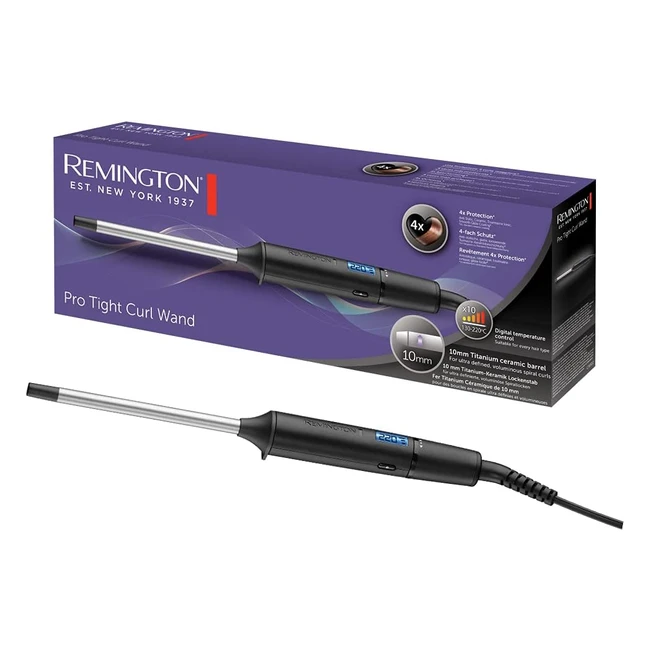 Ferro Arricciacapelli Remington 10mm Mini Pro Digital Protezione 4x - Riccioli a Spirale e Ricci Afro CI6X10
