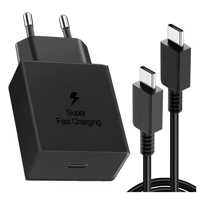 Chargeur Samsung 25W Super Rapide USB C pour Galaxy S23 S23 S23 Ultra S22 Z Flip 4 S21 FE S20 Plus A54 A34 A14 A72 A53 A52