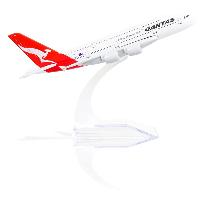 Modèle d'avion Airbus A380 American Airlines 1:400 en alliage moulé sous pression avec support - Collection et cadeau