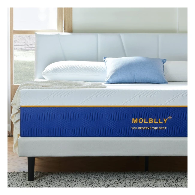 Molblly Matratze 140 x 200 cm Härte 3 Höhe 20 cm Orthopädische 7-Zonen-Kaltschaummatratze