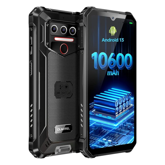Oukitel WP23 Android 13 Outdoor Smartphone 10600 mAh Rugged Dual-SIM 4G 64 GB 7 GB 1 TB Expandable