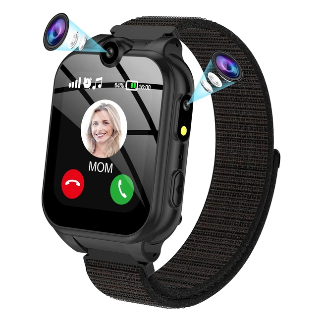 Smartwatch Pthtechus Nio - Llamadas SOS, 16 Juegos, Cmara, Msica, Despertador, Linterna - Nio y Nia 4-12 aos