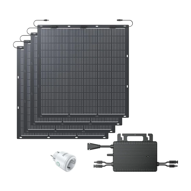 Hocheffizientes Solarpanel 840W Hoymiles Wechselrichter HMS8002T - Balkonkraftwerk mit Speicher - 12 Jahre Garantie