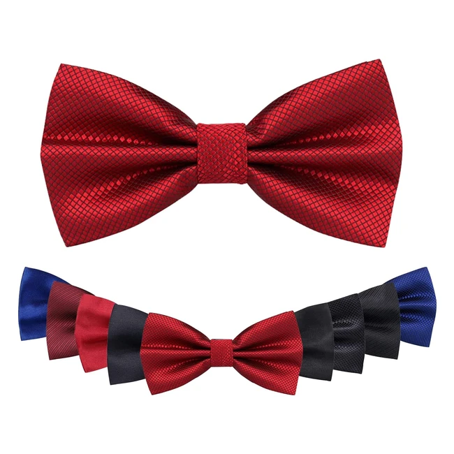 Homme Nœud Papillon Mariage Fête Bordeaux Ajustable - Réf. EHIOG1