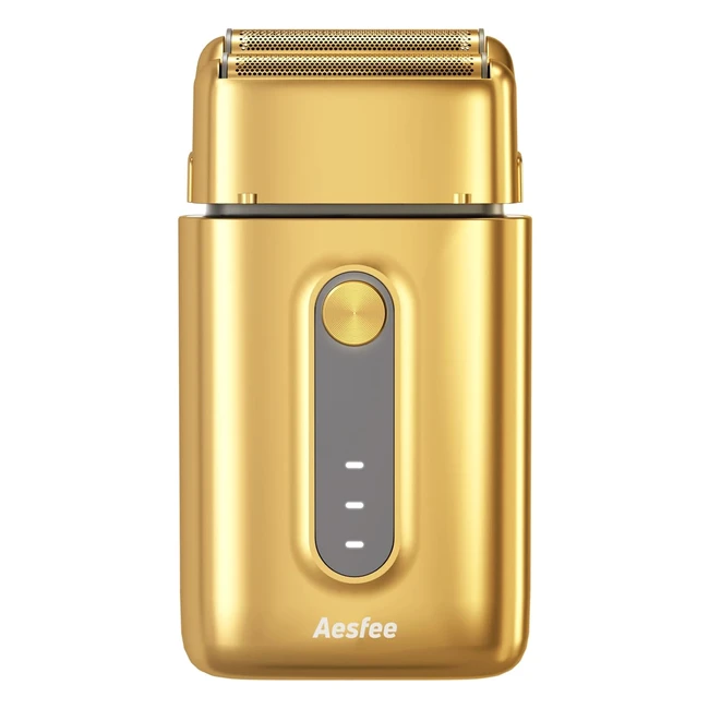 Rasoio Elettrico Barba Uomo Wet Dry - Aesfee Doppia Lamina Titanio - Ricaricabile