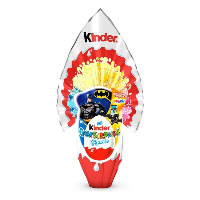 Uovo di Pasqua Kinder Gransorpresa Gigante Batman 2024 - Cioccolato al Latte - Sorpresa Batman - 320g