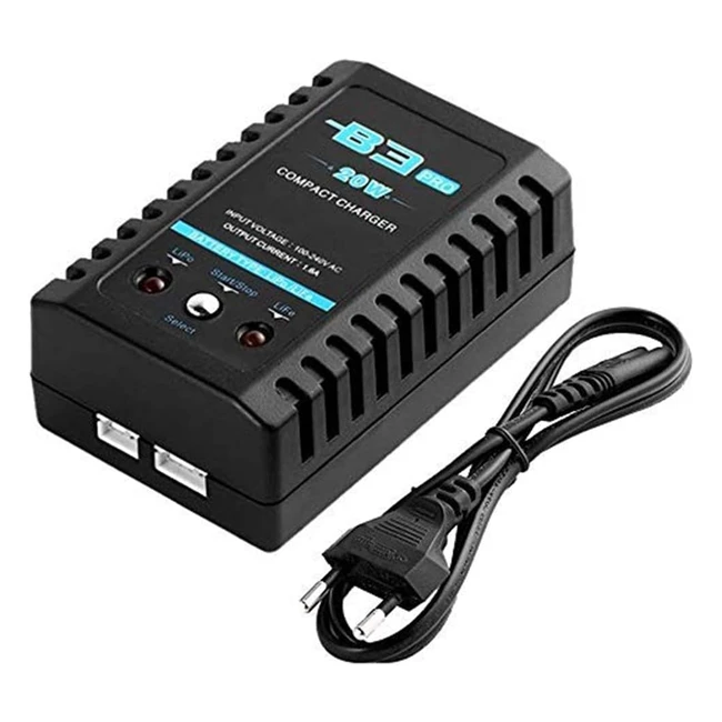 Chargeur Equilibreur Zhiting B3 20W 16A Pro 2S 3S 74V 111V Batterie Lithium Lipo RC Avion Noir