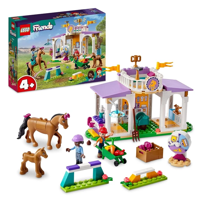 Lego Friends Clase de Equitación con 2 Figuras de Caballos - Aliya y Mia - Juego de Veterinaria 41746