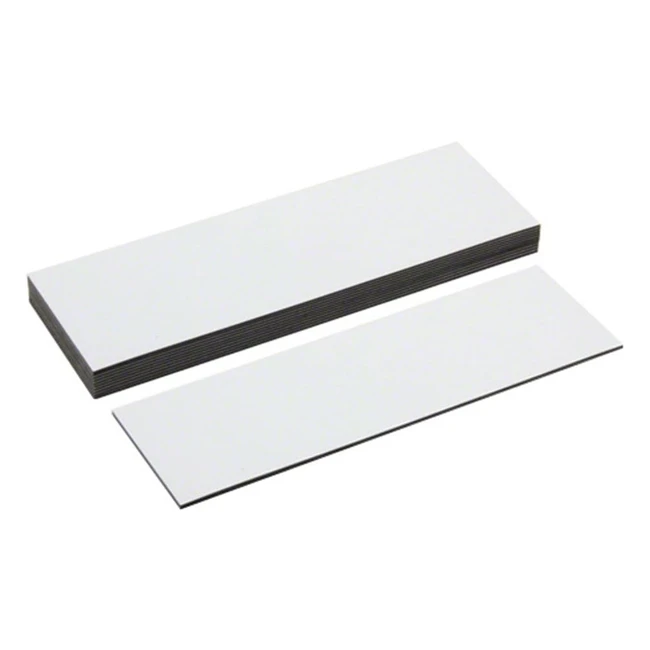 Etiquettes Magnétiques Souples Blanc Brillant 120x40mm Pack 10 - MagFlex Lite
