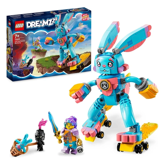 Lego Dreamzzz Izzie y el Conejo Bunchu 71453 - Juguete de construcción figura de conejo con patines - Juego imaginativo para niños y niñas de 7 años o más