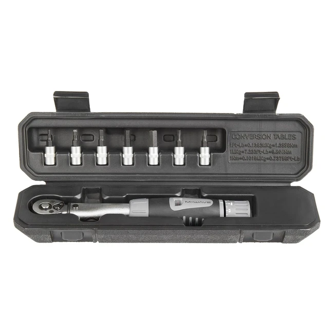 Clé dynamométrique mixte adulte MWave TW224, haute qualité, 2-24 Nm, embouts 6 pans creux, clé multident T25 et T10, cliquet commutable