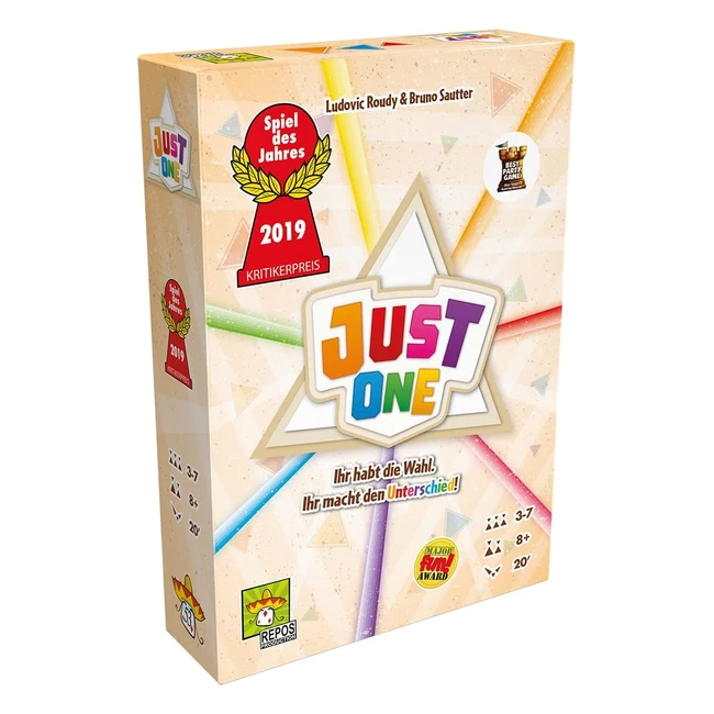 Just One - Partyspiel des Jahres 2019 - 37 Spieler - Ab 8 Jahren