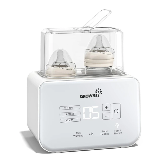 Babyflaschenwärmer Sterilisator für Babyflaschen 6in1 schnelles Babykostwärmen Auftauen BPA-frei Babyflaschenwärmer Babykostwärmer mit LCD-Display