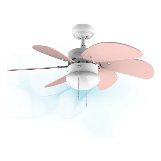 Cecotec Ventilateur Plafond EnergySilence 3600 Vision Nude 50W Diam.92cm Lampe 3 Vitesses 6 Pales Réversibles
