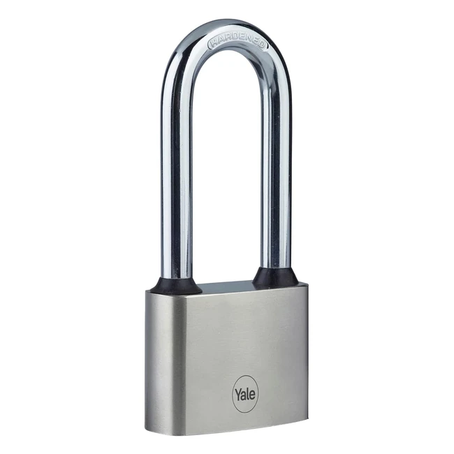 Yale Lucchetto a Disco Y112501651 50mm Nichelato Arco Rinforzato Esterno